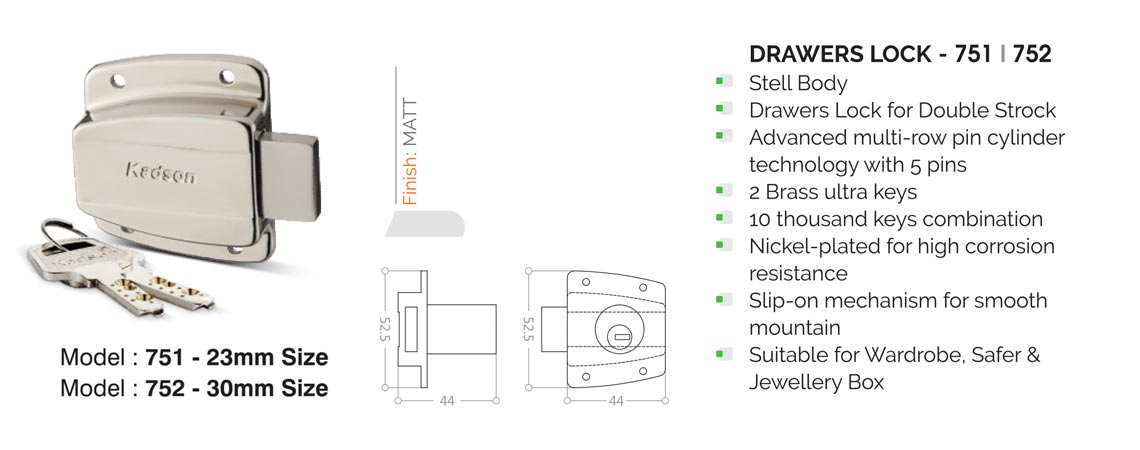 Drawer Lock Manufacturer | 751-752